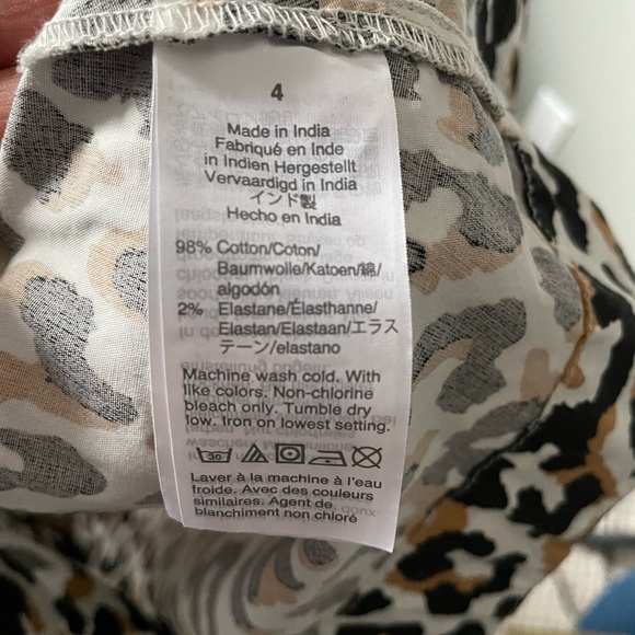 J Crew Factory Leopard Tie-Waist shirt dress in cotton poplin - Picture 7 of 9